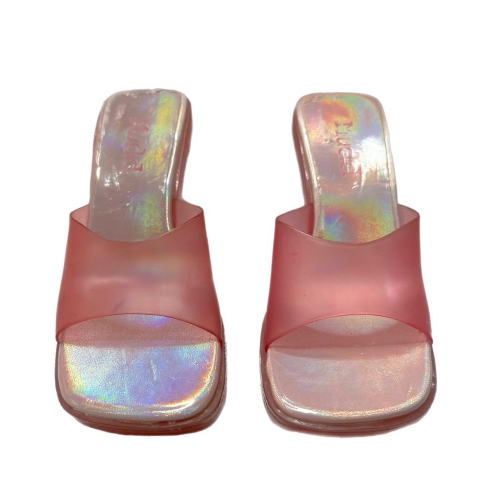 Vintage Mudd pink clear pumps